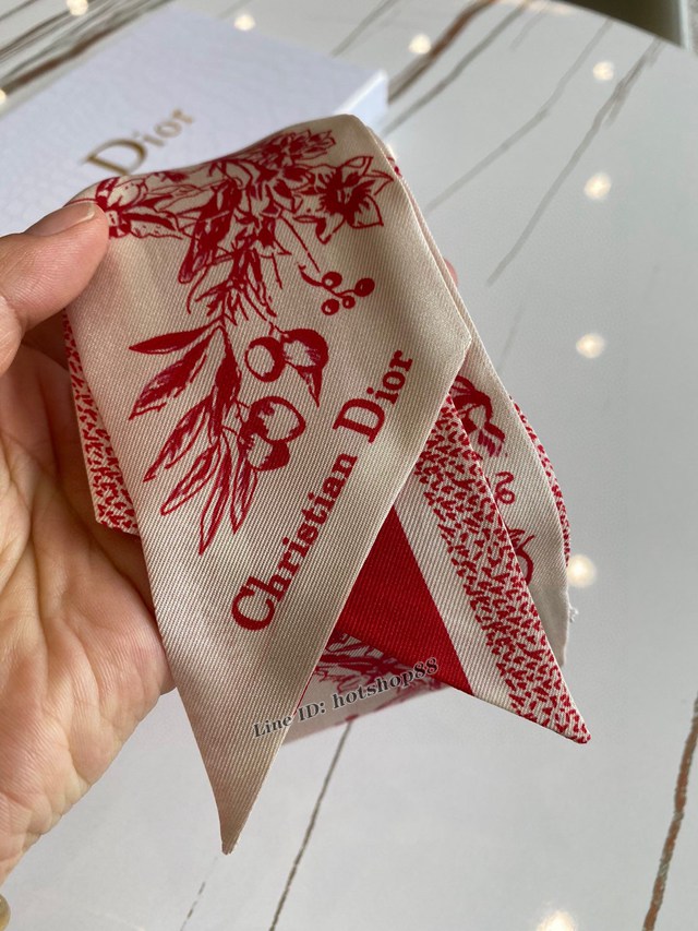 Dior專櫃新款迪奧D字母飄帶多功能發束領巾絲巾綁帶 mmyj1597